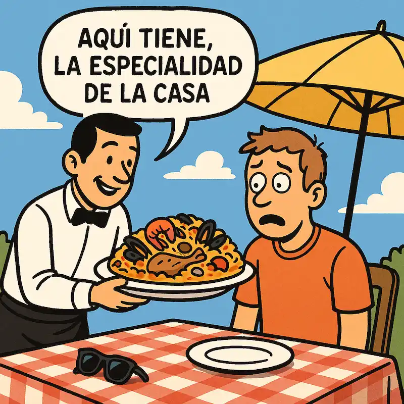 Commander au restaurant dans une langue qu’on ne maîtrise pas.