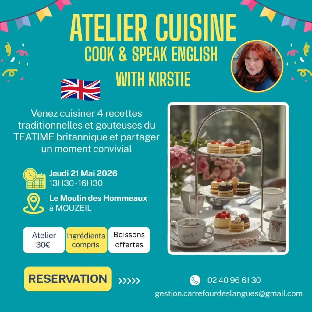 Atelier cuisine "cook & speack english" Carrefour des langues