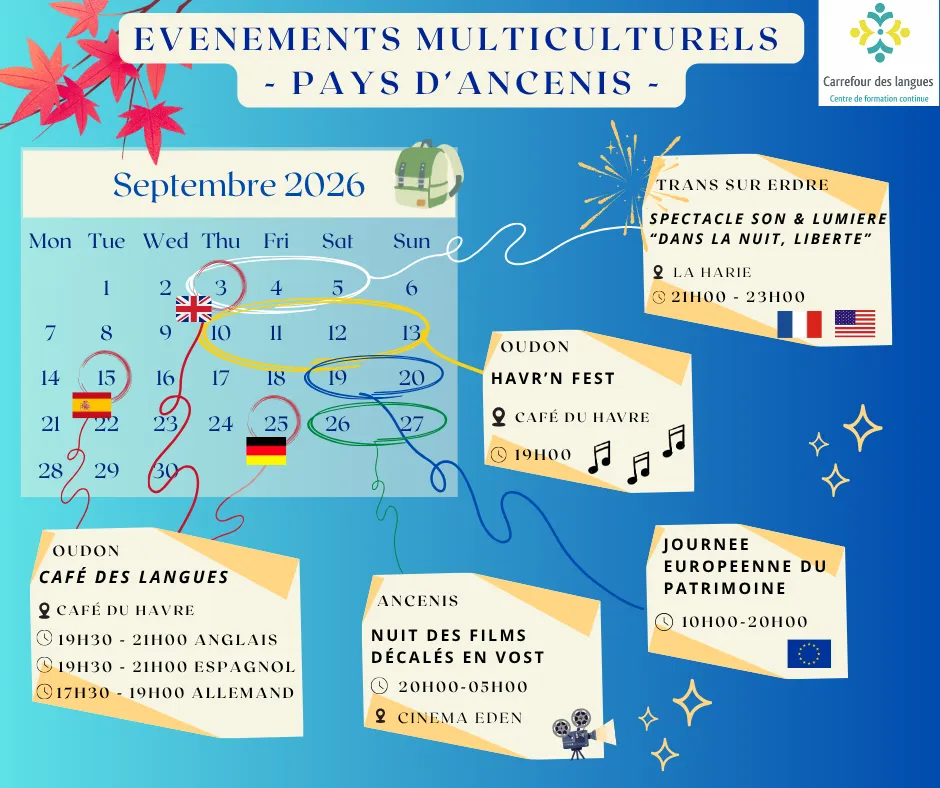 Evenements multiculturels Septembre 2026 Pays d'Ancenis