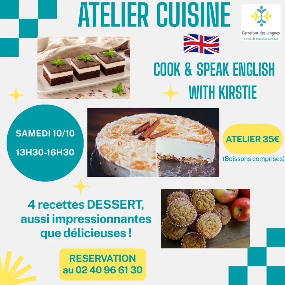 Atelier cuisine - cook and speak - Carrefour des langues Ancenis